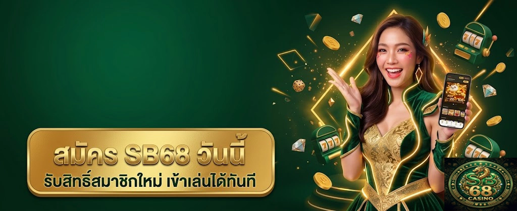 SB68 is the entrance to play online slot games, with promotions for new members.